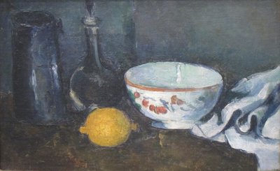 Natura Morta in Blu con Limone da Paul Cézanne
